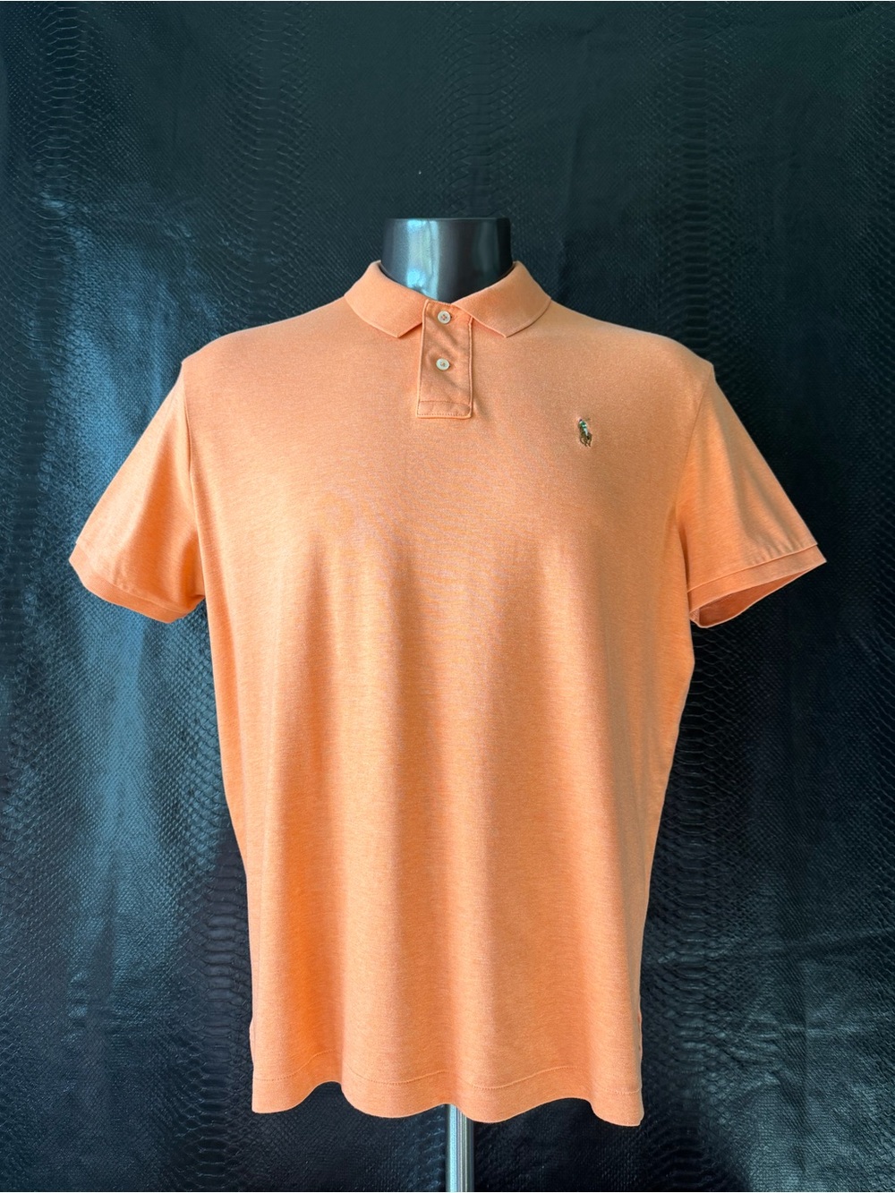 Polo Ralph Lauren Mens XL Pima Soft Touch Polo Shirt Orange Heather Pony Logo